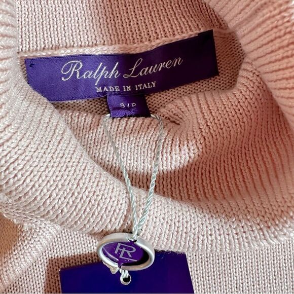 Ralph Lauren Collection Summer Pink Italian Mulberry Silk Turtleneck Sweater - Picture 3 of 17